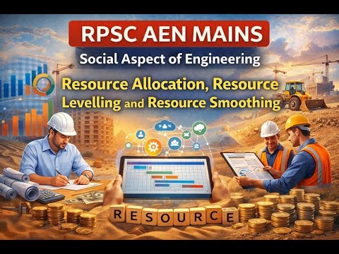 "Resource allocation ,Resource levelling and smoothing" | Social Aspect of Engineering | RPSC AEN”