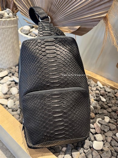 Personalized Men's Python Leather Bag: Luxury Snakeskin Sling Travel Bag - Etsy