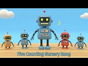 Five Little Robots 🤖🤖🤖🤖🤖 | Fun Counting Song for Kids | Sing-Along Nursery Rhyme