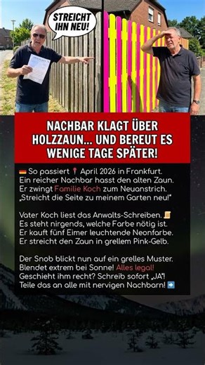 NACHBAR KLAGT ÜBER HOLZZAUN... UND BEREUT ES WENIGE TAGE SPÄTER!