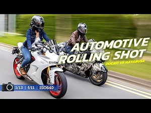 How to Photograph a Motorcycle / Motorbike Moving | Rolling Shot Motorcycle Photography Tutorial