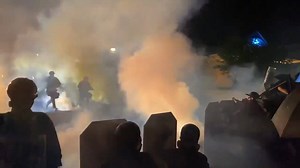 Like a scene straight out of Hollywood... Portland police charge Antifa rioters and jump over their shields, using batons to clear the area. | Rise Of The American Conservative