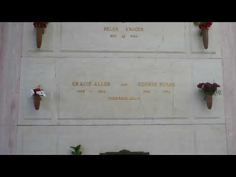 Gracie Allen & George Burns Graves The Freedom Mausoleum Forest Lawn Cemetery Glendale December 2020