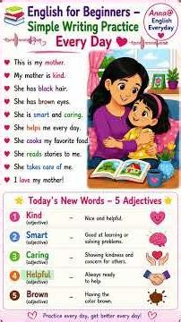English for Beginners – Simple Writing Practice Every Day