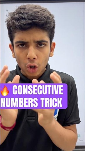 Consecutive numbers trick class| 10th #maths #shorts