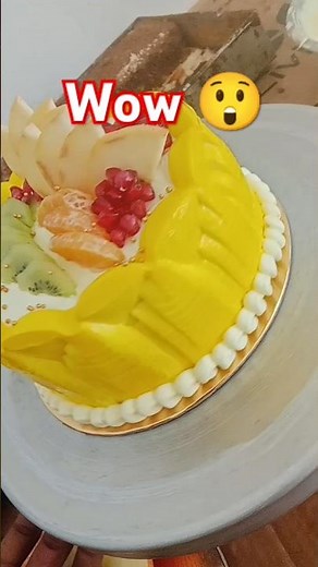 Simple Fruit Cake Design ✨