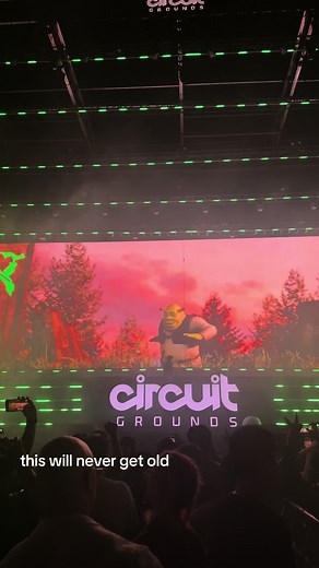 Excision Shrek Visuals at EDC Las Vegas