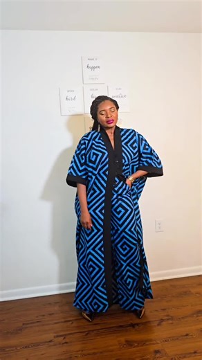 Long African Print Kimono Duster: Bohemian Cotton Jacket - Etsy