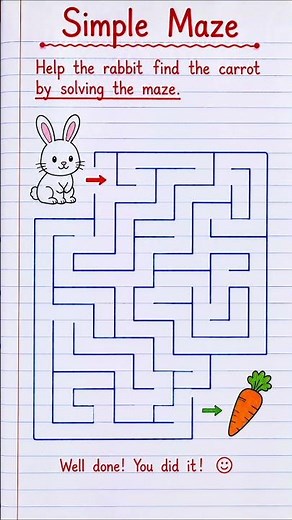 Simple Maze | Maze Puzzle | Nursery Homework | Brain Activity