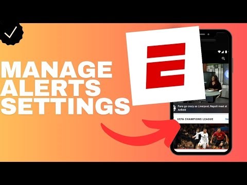 How to manage the alerts settings in the ESPN app?