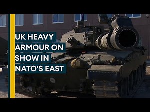 UK’s heavy armour on show at parade on NATO’s eastern flank