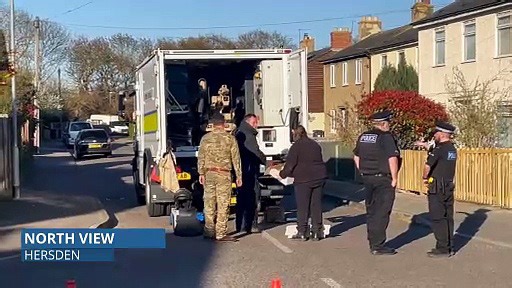 The Army bomb disposal team in Hersden near Canterbury
