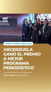 👏 ¡PREMIO PARA ARGENZUELA! 👉 El programa liderado por @jrial ganó la estatuilla en la categoría Mejor Programa Periodístico. | Radio 10