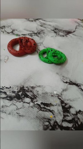 How to make a snake using Clay | Easy Diy Clay Snack 🐍✨