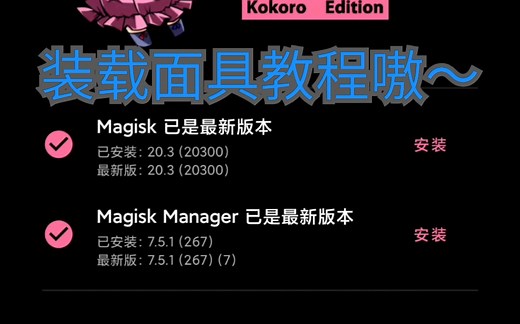 【magisk】教你如何刷入面具