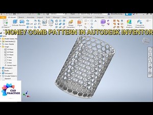 Hexagonal Pattern Container in Autodesk Inventor || Inventor 3d Drawings || 3D Pattern design