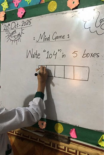 Learn to Write '104' in Five Fun Boxes