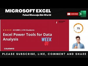Coursera | Week 1 | Excel Power Tools for Data Analysis | Free Certification | Macquarie University