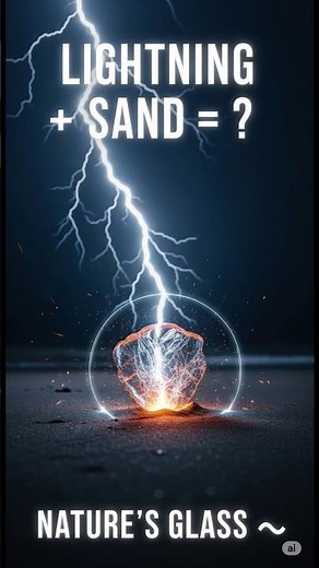 What Happens When Lightning Hits Sand? ⚡ #shorts