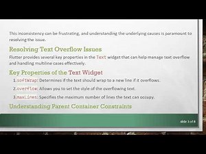 Understanding Text Widget Overflow and Multiline Issues in Flutter