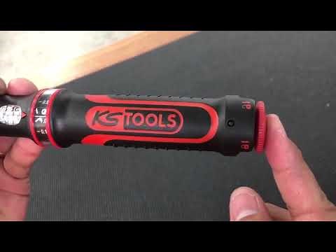 KS Tools | 1/4" ERGOTORQUE Precision Torque Wrench with Rotary Mushroom Ratchet Head (516.1412)