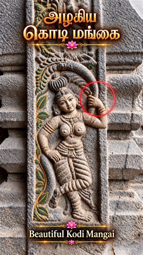 அழகிய கொடி மங்கை 🌷🩷 | Beautiful Kodi Mangai ✨ | Ancient Temple Sculpture #kalsuvadu