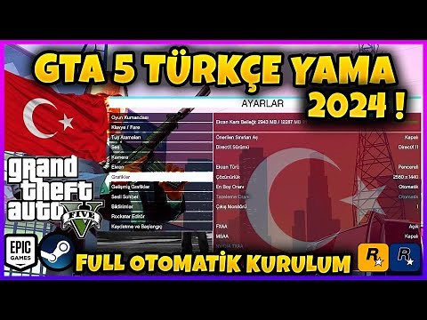 GTA5 TÜRKÇE YAMA NASIL YAPILIR ? GTA V TÜRKÇE YAMA YÜKLEME REHBERİ OTOMATİK KURULUM 2024 GTA 5 TR
