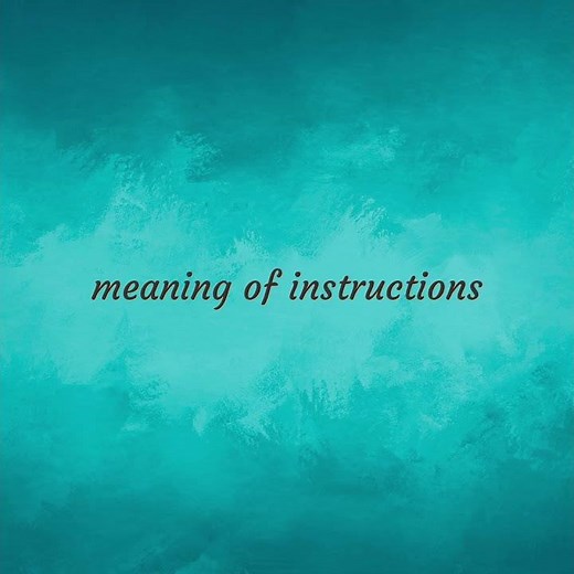 Instructions | meaning of Instructions