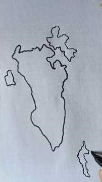 How To Draw Map of Bahrain step by step