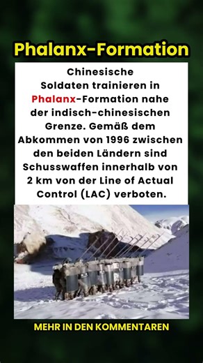 Chinesische Soldaten trainieren in Phalanx-Formation nahe der indisch-chinesischen Grenze! 🛡️⚔️