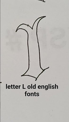 letter L old english fonts lettering #calligraphylattering #drawing