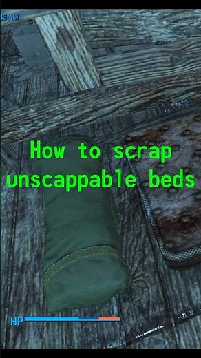 Removing un-scrappable beds in Fallout 4. #shorts #fallout4