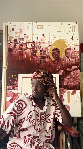 J’ai recommencé à peindre ! Je vais faire comme des petites familles avec mes toiles, sœur, frère, cousin, cousines, il y’a le tableau principal qui en est le cœur et sur lequel je vais me concentrer afin de faire des détails (autre membres de ma famille, petites toiles) pour donner un contexte et un impact encore plus fort à travers l’intensité d’une couleur commune ! #art #artist #fyp