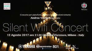 Torna il 12 Agosto 2017 nella incantevole cornice del Castello Sforzesco di Milano il pianista Andrea Vizzini con il “PianoLink Silent Wifi Concert”, l'acclamatissimo concerto che registra puntualmente record di adesioni, una suggestiva e intima esperienza multisensoriale da vivere nel silenzio della notte! | PianoLink