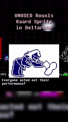 UNUSED Rouxls Kaard Sprite in DELTARUNE CHAPTER 3 #deltarune #undertale #gaming