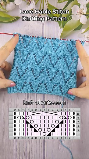 36K views · 136 reactions | https://knit-charts.com/knitting-stitch-patterns/item/lace-cable-stitch-knitting-109.html Lace Cable Stitch Knitting Pattern #cablestitches #knit #knitters | Free Knitting Patterns | Facebook