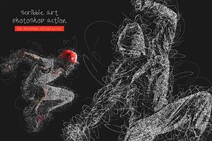 Scribble Art Photoshop Action 4WFDC3N - FreePSDvn