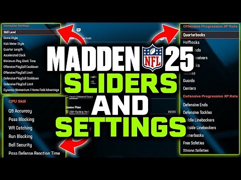 Madden 25 Franchise Settings And Gameplay Sliders For CPU vs CPU!