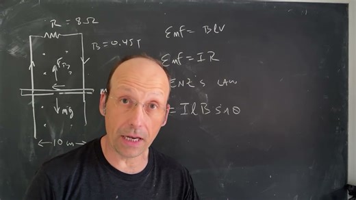 Physics Problem; Terminal Velocity of a Falling Wire in a Magnetic Field