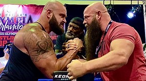 Adam Scherr (BRAUN STROWMAN) Crashes Arm Wrestling Event! Give Me The Money! "Braun Strowman" aka Adam Scherr crashes event with Devon Larratt and Monster Michael Todd to take down the reigning Arm Wrestling Champions and go home with all the cash. | Monster Michael Todd