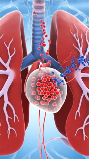 Oxygen Diffuses 3D medical animation