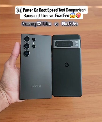 Samsung S24 Ultra vs Google Pixel 8 Pro – Power ON Boot Speed Test | Snapdragon vs Google Tensor! 🚀😱