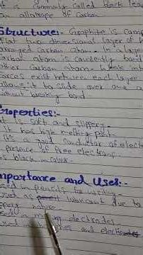 Graphite and diamond in detail. Intro, structure, properties, uses...