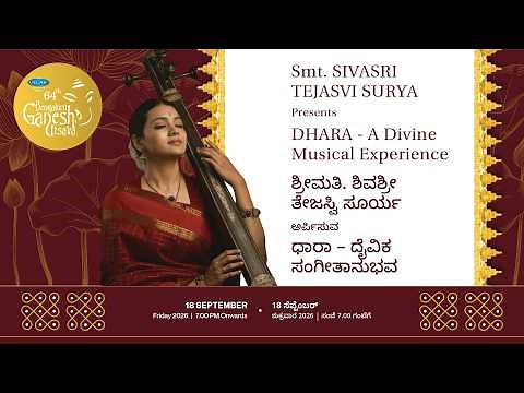 LIVE | Smt. Sivasri Tejasvi Surya Presents Dhara | 64th Bengaluru Ganesh Utsava 2026