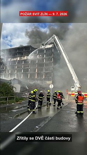 Zlín fire 🔥 half of the Svit building collapses – latest | July 9, 2026 #shorts