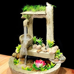 wounderfull garden waterfall fountain making at home easy to learn it | 3 minutes diy