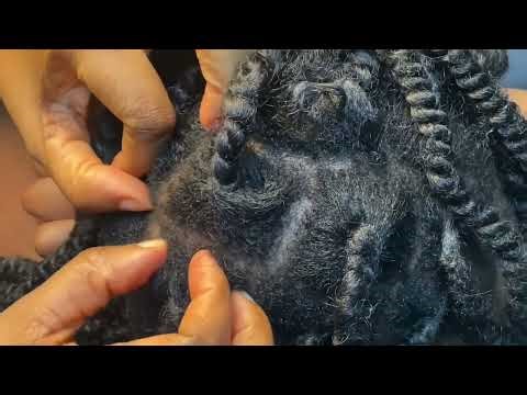 Relaxing ASMR clean scalp inspection