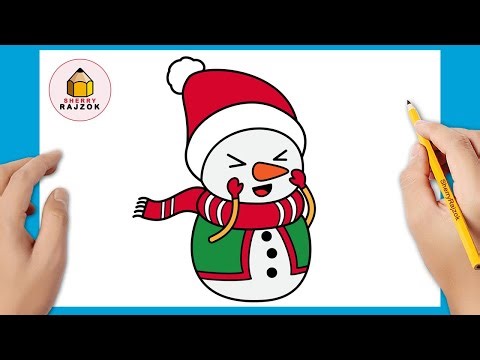 Hogyan rajzoljunk hóembert | Egyszerű karácsonyi rajz