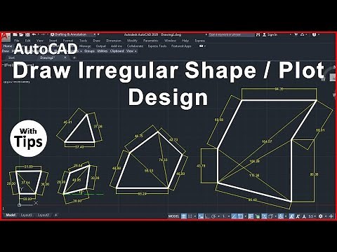 How to draw Irregular Plot Area in AutoCAD || Irregular Plot Design drawing tips||autocad, annex it,