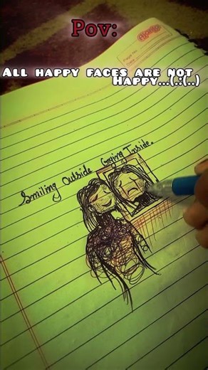 overthinking✨️#shorts #trending #draw #sadsoul #emotional #moodoff #penart #sad #artist #moodoff